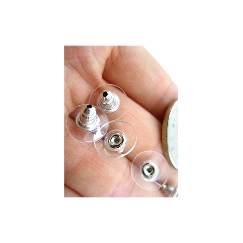 25pcs 6 * 11 Plastic Non-allergenic Butterfly Earring Backs stoppers