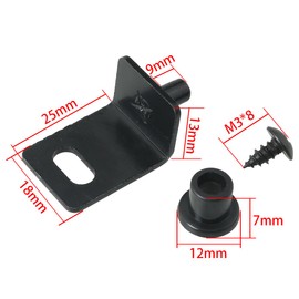 FMHXG 4PCS Concealed Pivot Corner Hinge Cabinet Door Laminate Pivot Hinge for Wooden Doors Furniture cabinets Drawers Closets Windows Display cabinets 25x18.1x15mm