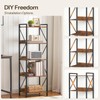 HOOBRO Bookshelf, 5-Tier Industrial Bookcase, Book Shelf Storage Organizer, Tall