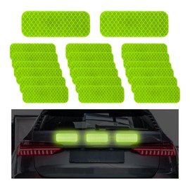 KVAEY 20 PCS Warning Reflective Stickers, Strong Reflective Waterproof Stickers for Safe Driving, High Visibility Bulk Reflective Stickers for Cars Pickup Trucks Motorcycles Bicycles (Green)