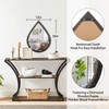 FEUFOAM Irregular Wall Mirror Small Wood Frame Wall Mounted Mirrors