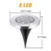 ODEETRONIC Solar Ground Lights, 12 Pack 8 LED Solar Disk