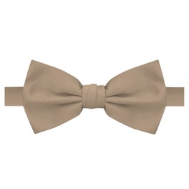 Jacob Alexander Solid Color Men's Bowtie and Hanky Set - Tan