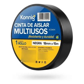 Cinta Aislante Electrica 18mm X15m Konnig Automotriz Casa                                                                                             