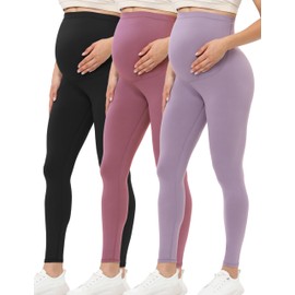 Buttergene Women's Maternity Leggings over the Belly Maternity Yoga Pants Workout Pregnancy Leggings