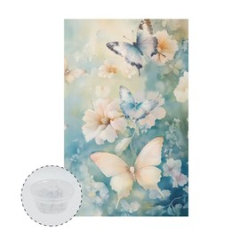 Xsehusvy Butterfly Flower Headrest Cover Sofa Headrest Protective Covers Anti-Fade Couch Back Cover Washable Chair Headrest Protector Cover for Home & Office Furniture