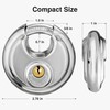 Puroma Keyed Padlock, Stainless Steel Discus Locker Lock Heavy Duty
