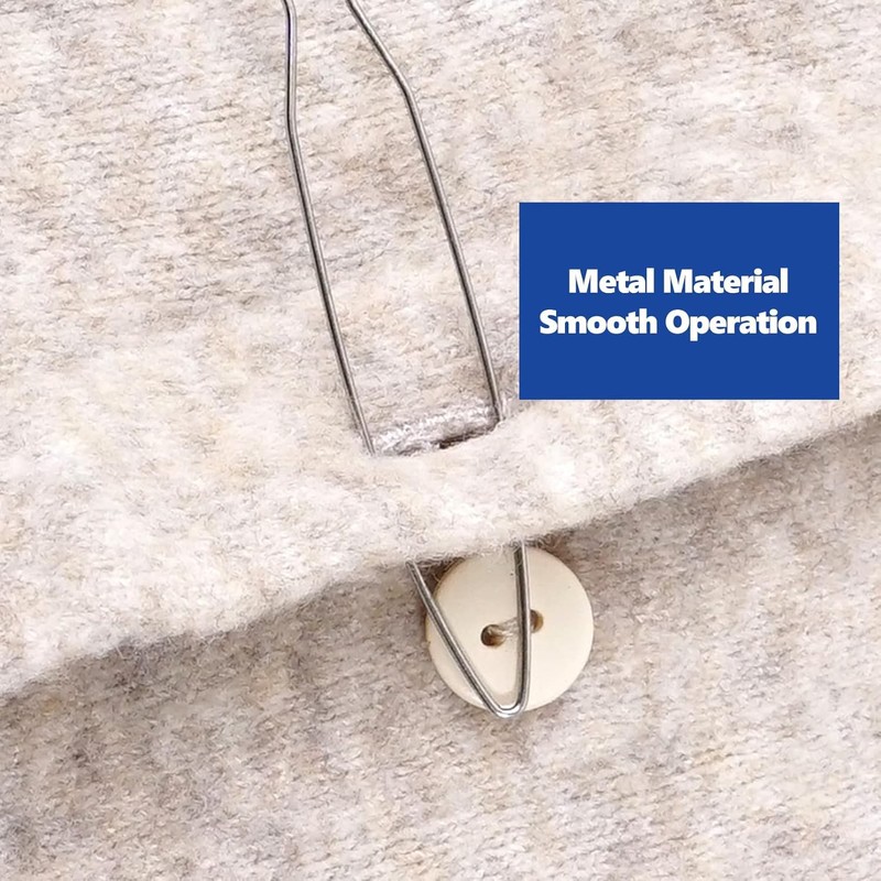 2 Pcs Button Hooks, One Hand Button Hook Helper,Stainless Steel