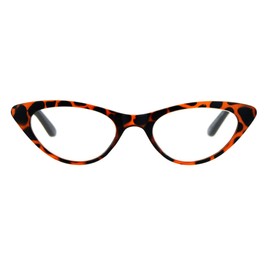 JuicyOrange Womens Magnified Reading Glasses Cateye Fashion Frames Spring Hinge Tort +2.75