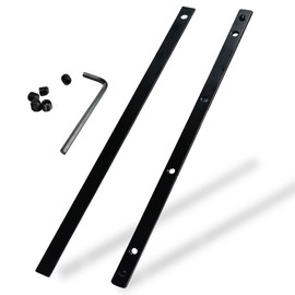 Guide Rail Connector Set P-45777 for Makita Track Saw Long Cuts， Also Compatible with Festool, Fit for DeWalt, Fit in Integrated Guide Rail T-Slots for Secure Cutting, 2 PCS, Black