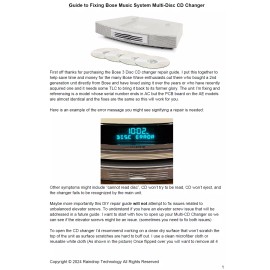BOSE WAVE RADIO System DIY not PROFESSIONAL REPAIR SERVICE for Multi CD Changer