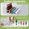 Drink Organizer for Fridge with Dual-Tier Guardrails – Adjustable Refrigerator