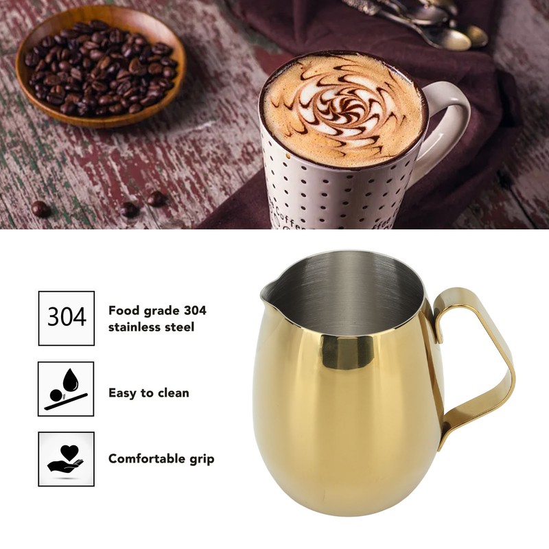 Coffee Milk Cup Stainless Steel Milk Frothing Pitcher Cappuccino Latte