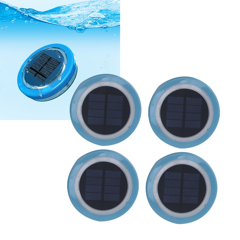 4Pcs Solar Floating Lights Waterproof LED Swimming Pool Lamp Solar