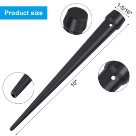 Axageid 1-Pack Broad-Head Bull Pin, 1-5/16 x 10-Inch – Heat-Treated Steel with Black Finish, Features Hang-Up Hole & Wrench Flats