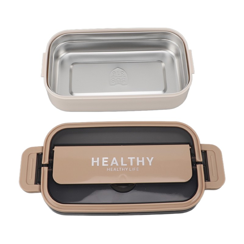 Bento Lunch Box 316 Stainless Steel 700ml Capacity Leakproof Microwave