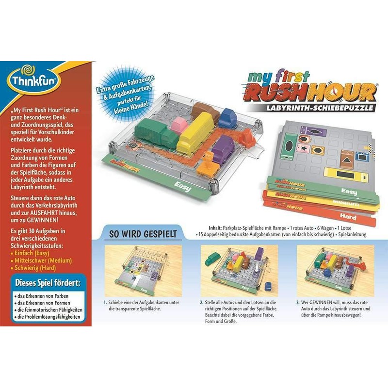 ThinkFun Rush Hour – The Famous Logic Game, -