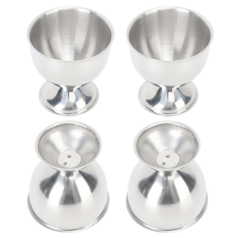 4PCS Egg Cup Set 40ml Stainless Steel High Temperature Resistant