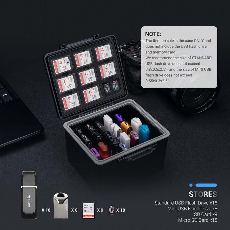 JJC 2IN1 USB Flash Drive Case & Memory Card Case