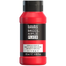 Liquitex BASICS Acrylic Fluid Paint, 118ml (4-oz) Bottle, Cadmium Red Medium Hue