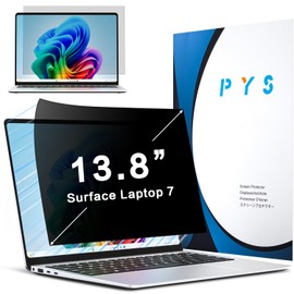 PYS 360° Privacy Screen Protector for 13.8" Surface Laptop 7 Anti Glare Blue Light Filter Anti Fingerprints