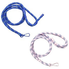 FOSDICK 2 PCS Phone Lanyard, Adjustable Universal Phone Strap Anti Theft, Phones Neck Strap, Phones Lanyard Crossbody Compatible with Most Smartphones, Key and More, Pink and Blue