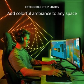 Twinkly Dots String Lights App-Controlled Flexible LED Color Changing String Lights, 60 RGB (16 Mil. Colors). 200 LED / 33 Ft Black Wire. USB-Powered Indoor Smart Home Lighting Decoration