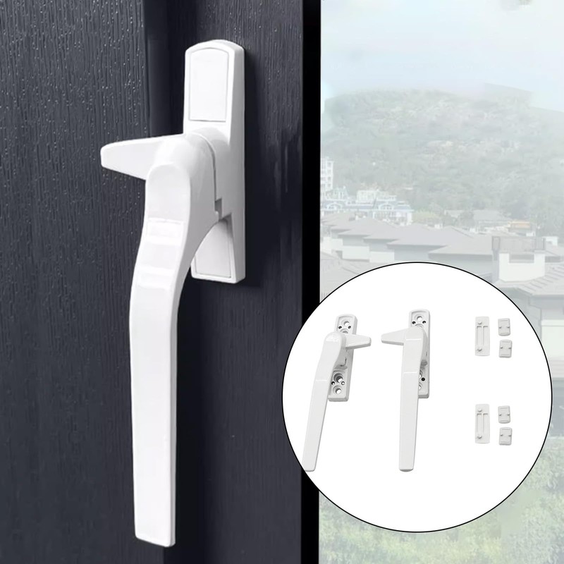 Yuiturt UPVC Window Handles, 2 Pcs White Cockspur Window Handle