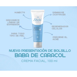 Baba Caracol Sheló Nabel Crema Facial Bolsillo 100ml Todo Tipo Piel Día Noche