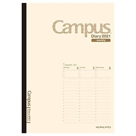 KOKUYO Campus Diary 2021 Weekly Type Vertical B5, Cream (ニ-CWVLS-B5-21)