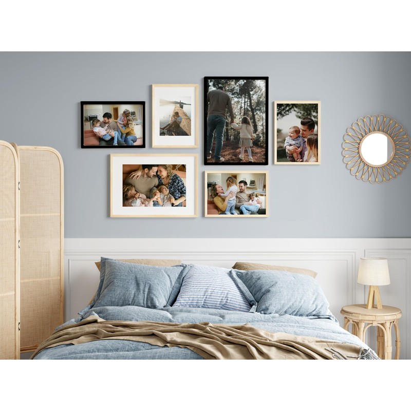 TONES FRAME DESIGN 5x7 Picture Frame Matted to 4x6 Natural