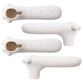 4 Stück Türgriffabdeckung Aus Silikon, Türgriffabdeckungen Antikollision, Silikon Türgriff Handschuhabdeckungen, Katzenkrallenform, für Die Meisten Gängigen Türgriffe, Wie Flache Vierkant, L-Form