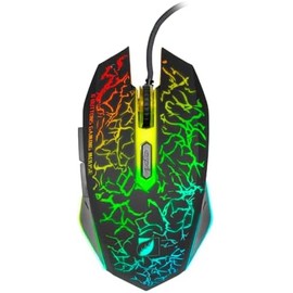 Green Leaf 18-8298 Mouse Gamer 6D Alambrico, 1000 a 1600 Dpis, Luz Led 7 Colores