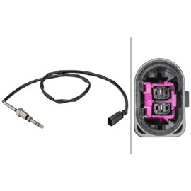 HELLA 6PT 358 181-561 Sensor, Exhaust Gas Temperature – 2-Pin – Screwed – Cable: 790 mm