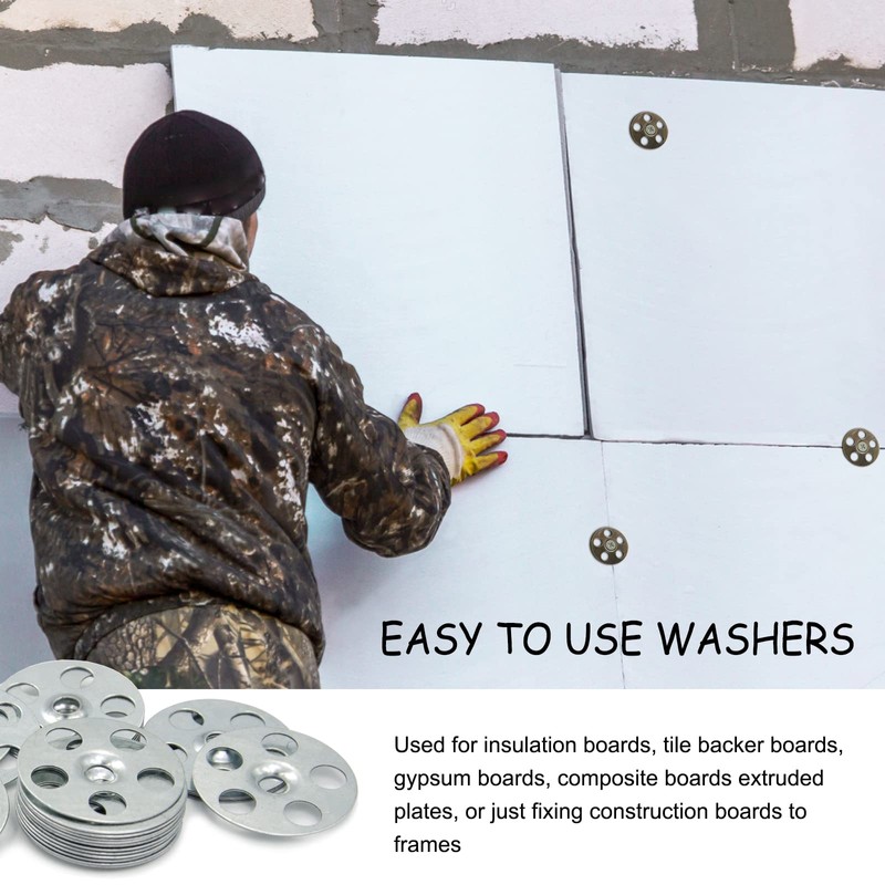 ESINO 120 Pieces Tile Backer Board Washers, Easy Fix Washers,