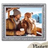 VictoR 8x10 Picture Frame Rubens Black Silver - Picture Frames