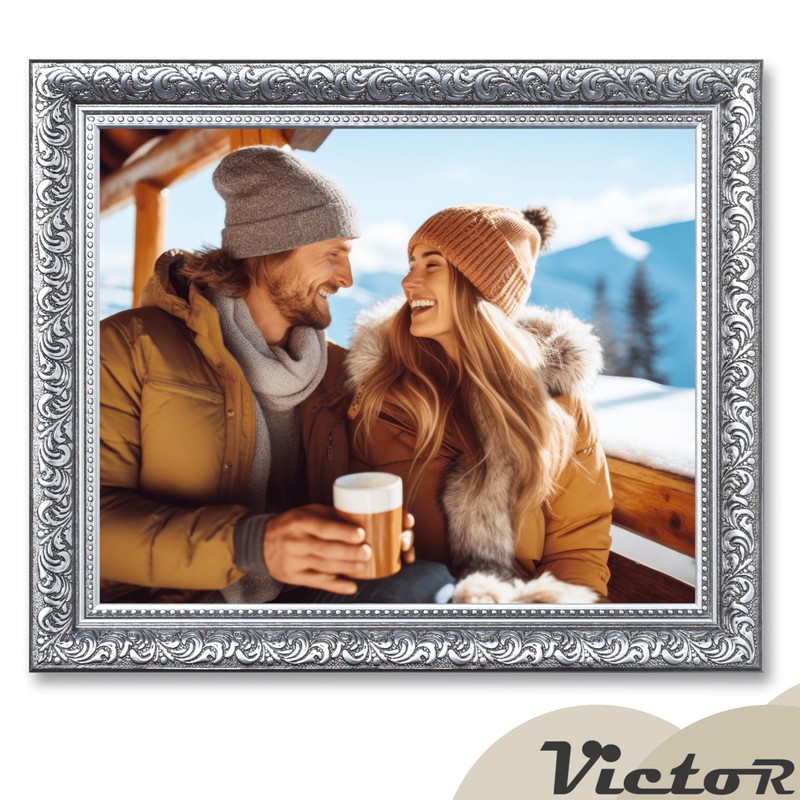 VictoR 8x10 Picture Frame Rubens Black Silver - Picture Frames