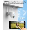 NUASI 4G LTE Outdoor Surveillance Camera with SIM Card, 2K