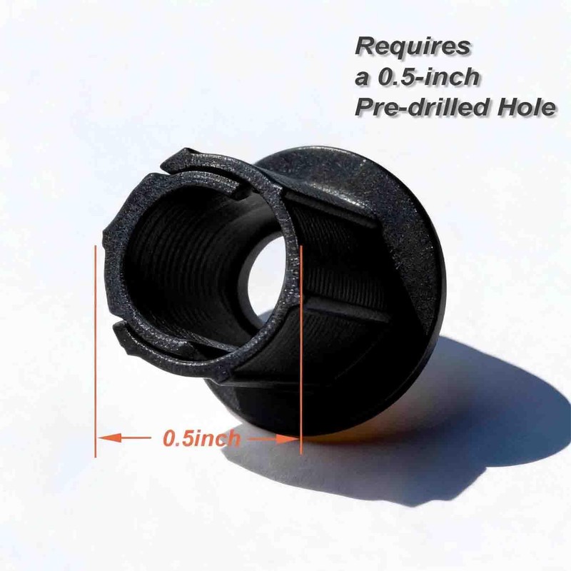 FANRTE 1/2" Wall Hole Cable Feed Through Bushing Grommet for