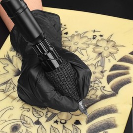 200 Fundas Azules para Bolígrafos de Tatuaje, 10 Cintas de Agarre Antideslizante, Protección para Bolígrafo de Tatuaje