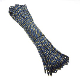 1pcs New Gold Silver Cord 550 Paracord Parachute Cord Lanyard Mil Spec Type III 7 Strand Core 100 FT (PFJ-11)