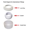 PoolSupplyTown Pool Spa Directional Flow Hydrostream Return Jet Fitting SP1419B
