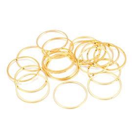 Mcoser 20Pcs Gold Closed Jump Rings 30mm Brass Jump Rings Linking Rings for DIY Crafts Making