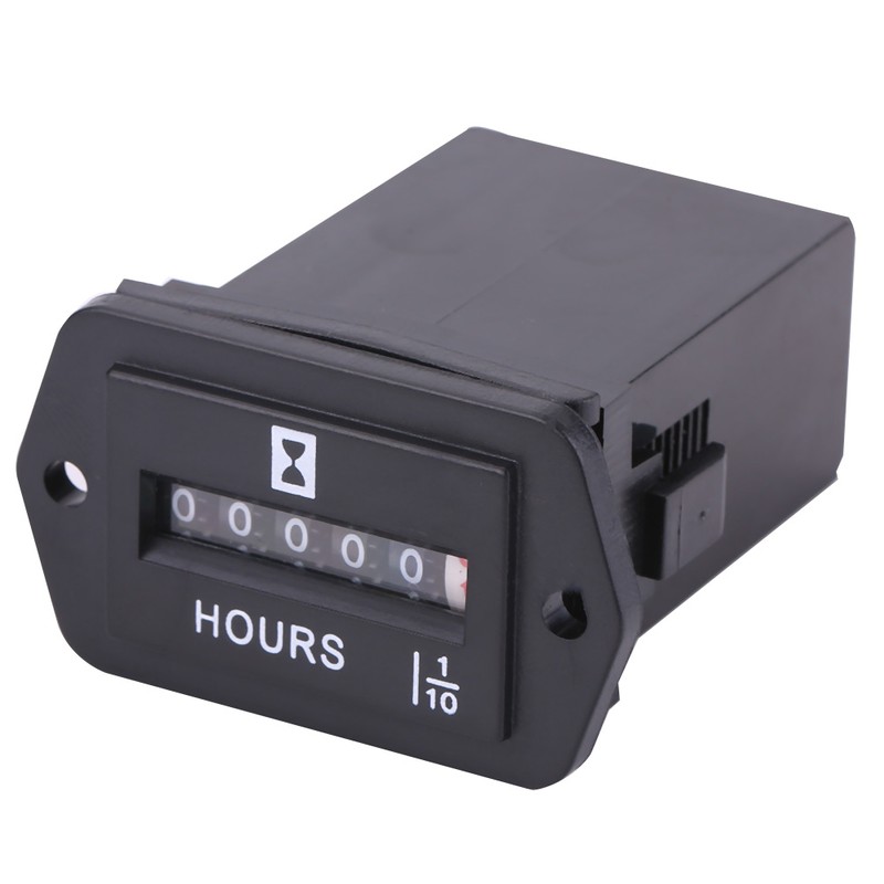 DC 6-80V Mechanical Hour Meter Gauge for Diesel Gasoline Engine