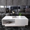 Unbranded Modern High Gloss Rectangular Coffee Table For Living Room