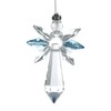 Crystals lucky crystal angel, Crystal, aquamarine, 19,4 x 3,5 x