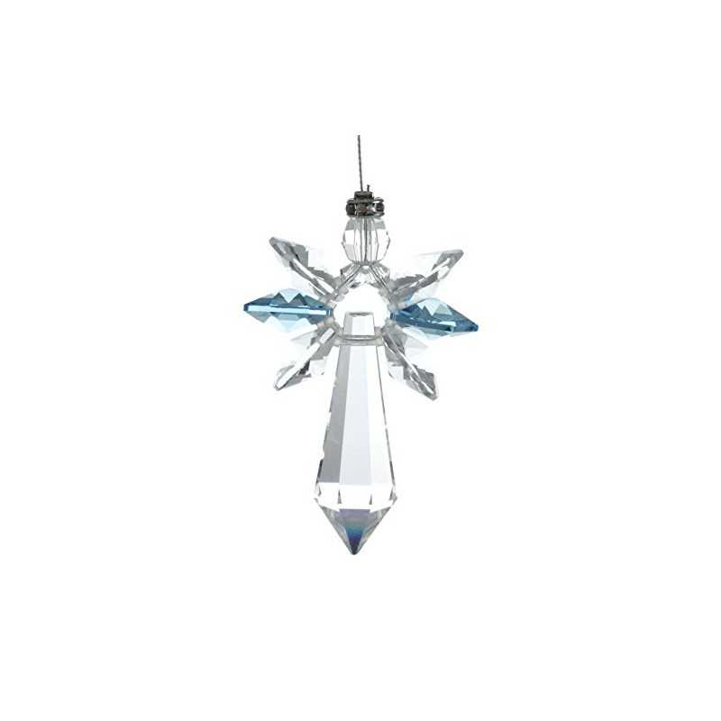 Crystals lucky crystal angel, Crystal, aquamarine, 19,4 x 3,5 x