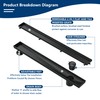 Neodrain 24-Inch Offset Linear Shower Drain with Tile Insert Grate