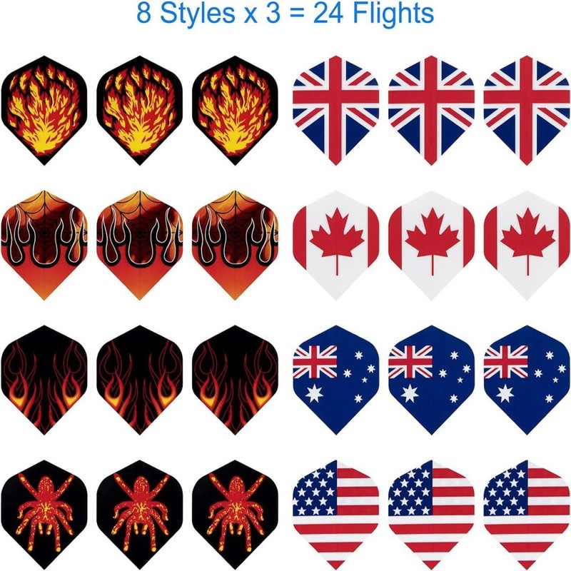 HRLORK 12 Packs Darts Set Plastic Soft Tip Darts Flights