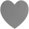 Set of Four Grey Heart Shaped Coasters in White Holder